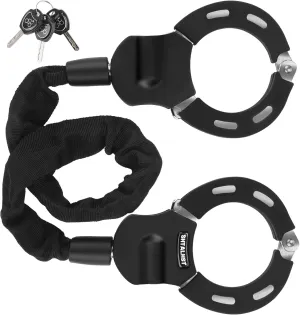 Anti Theft Electric Scooter Lock, Black, Key Lock, Rugged, Secure, Deterrent, Chain Bike Lock, Scooters, Segway, Ninebot, NIU