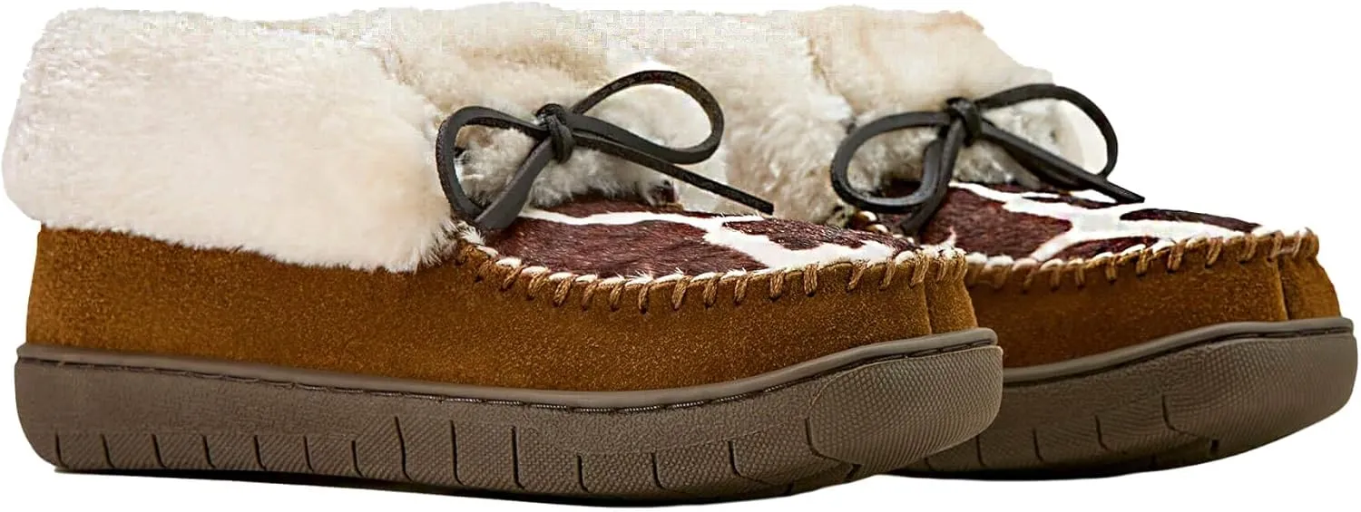 ARIAT Women's Indoor/Outdoor Warm Comfortable Dorothea Ankle Moccasin with Genuine Suede Leather Upper