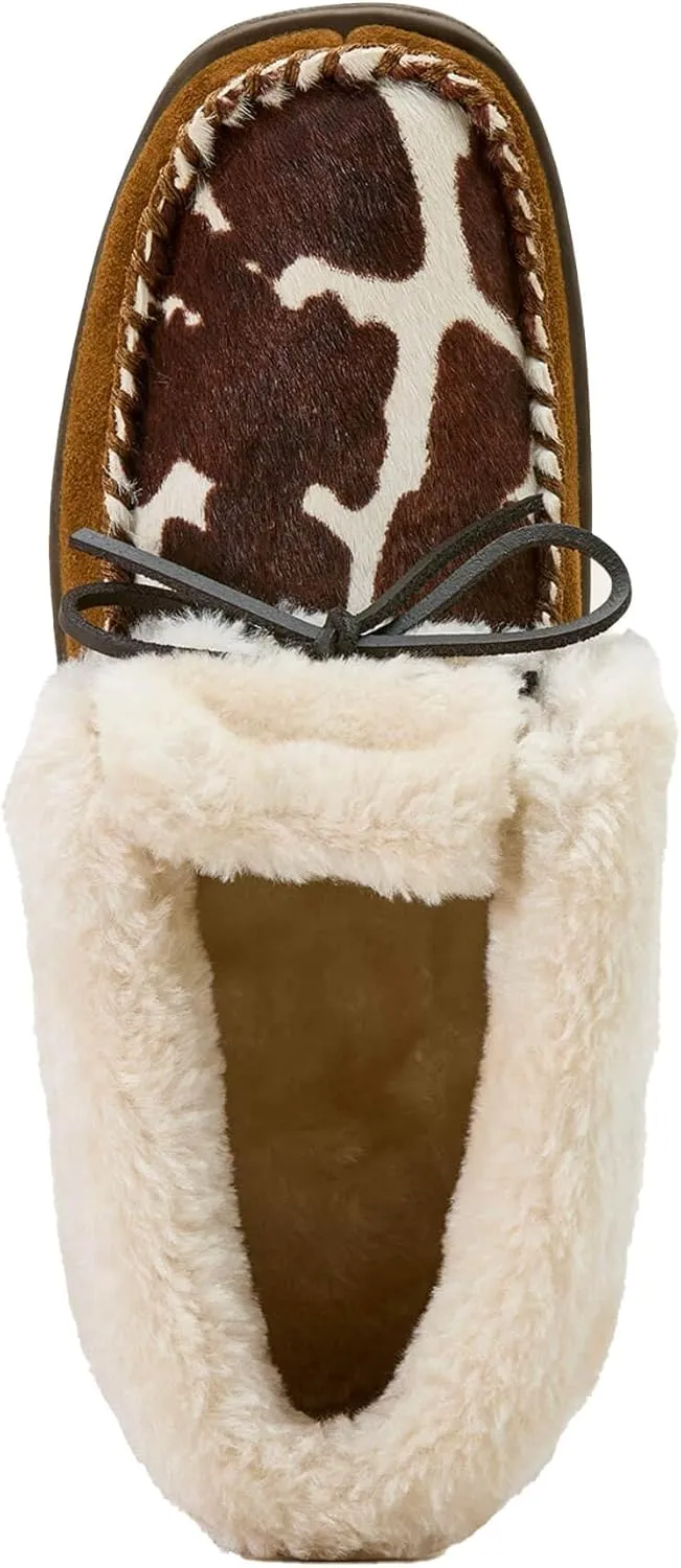 ARIAT Women's Indoor/Outdoor Warm Comfortable Dorothea Ankle Moccasin with Genuine Suede Leather Upper