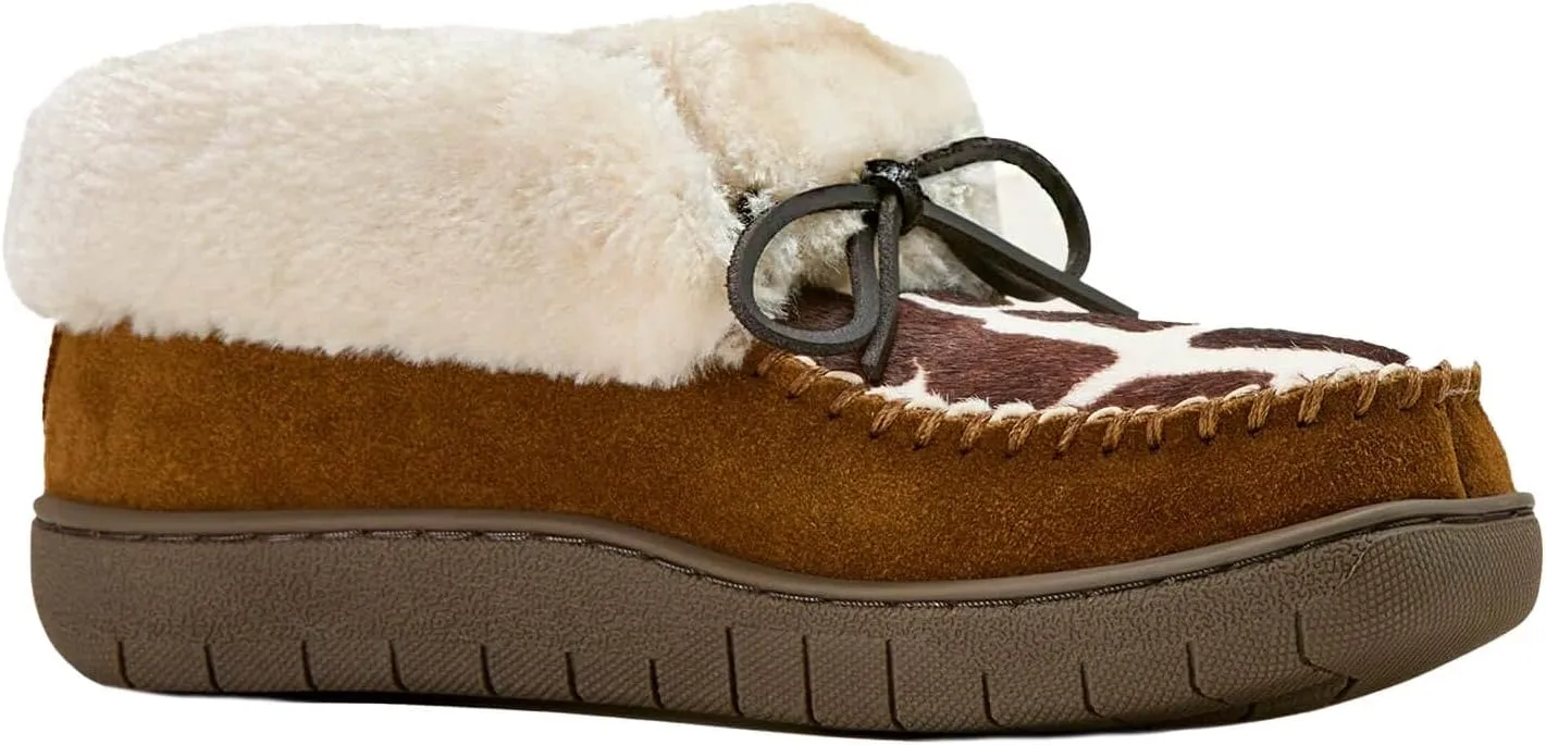 ARIAT Women's Indoor/Outdoor Warm Comfortable Dorothea Ankle Moccasin with Genuine Suede Leather Upper