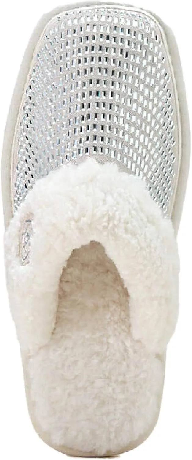 ARIAT Women's Indoor/Outdoor Warm Comfortable Jackie Square Toe Exotic Platform Stack Slippers with Suede Leather Uppers