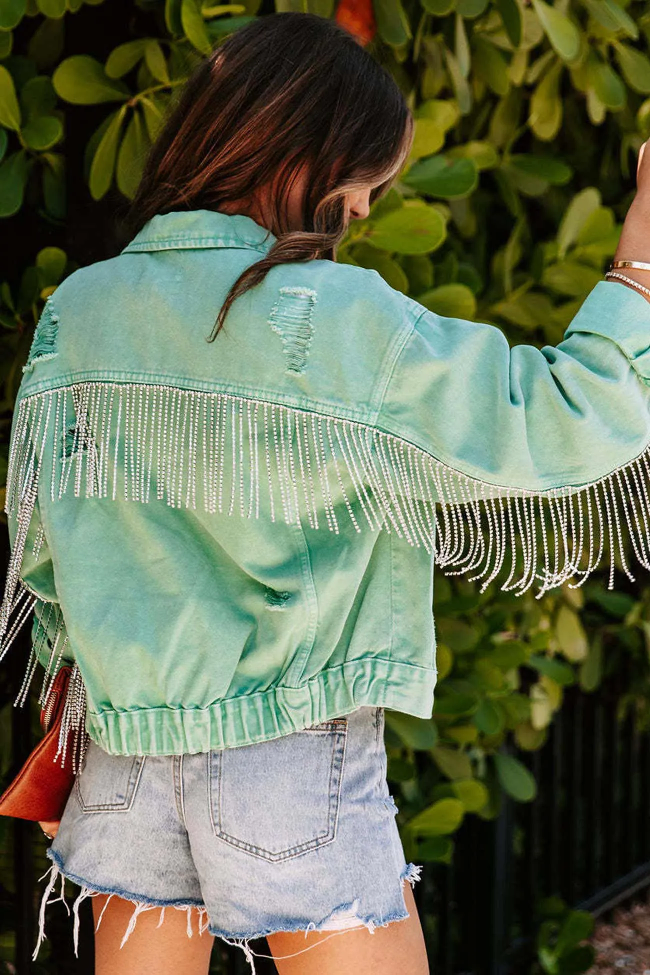 ARIELLE | Chain Tassel Denim Jacket