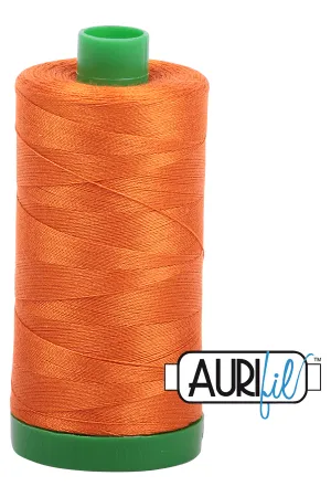 Aurifil Mako 40wt 2-ply Cotton 1000 m (1094 yd.) spool - 2150 Pumpkin