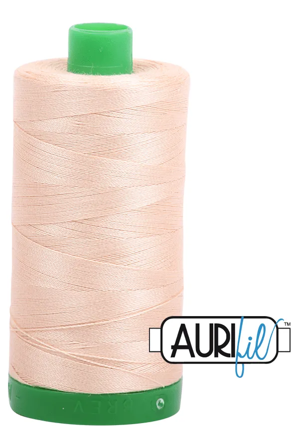 Aurifil Mako 40wt 2-ply Cotton 1000 m (1094 yd.) spool - 2315 Shell