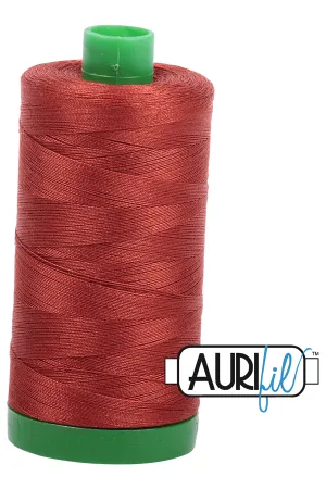 Aurifil Mako 40wt 2-ply Cotton 1000 m (1094 yd.) spool - 2385 Terracotta