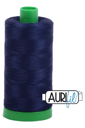 Aurifil Mako 40wt 2-ply Cotton 1000 m (1094 yd.) spool - 2745 Midnight