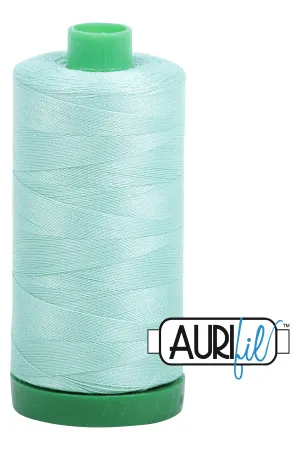 Aurifil Mako 40wt 2-ply Cotton 1000 m (1094 yd.) spool - 2835 Medium Mint