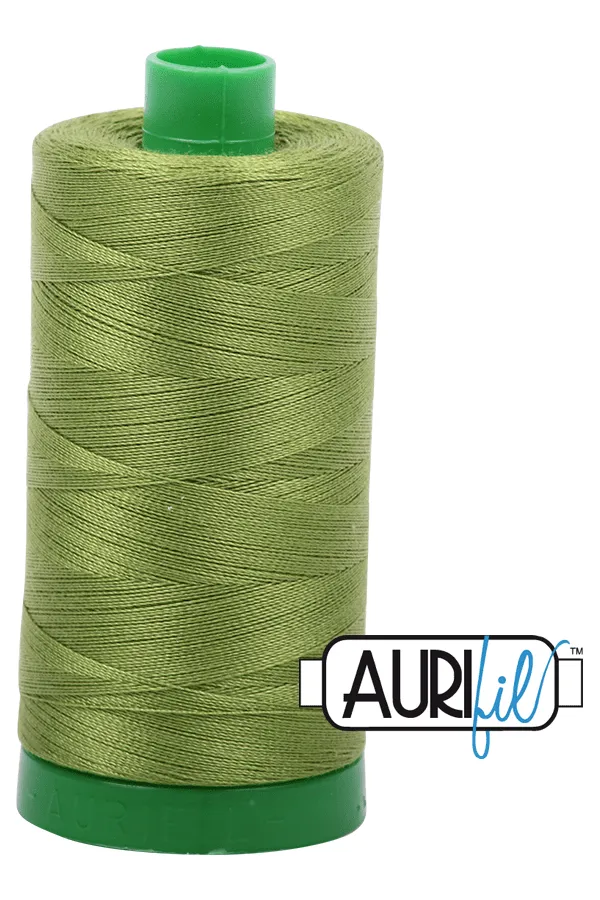 Aurifil Mako 40wt 2-ply Cotton 1000 m (1094 yd.) spool - 2888 Fern Green