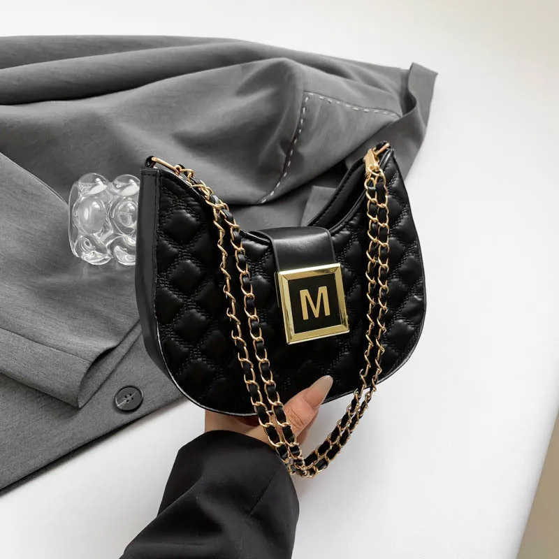 Autumn Trendy Retro Moon Simple Western Style Shoulder Bags