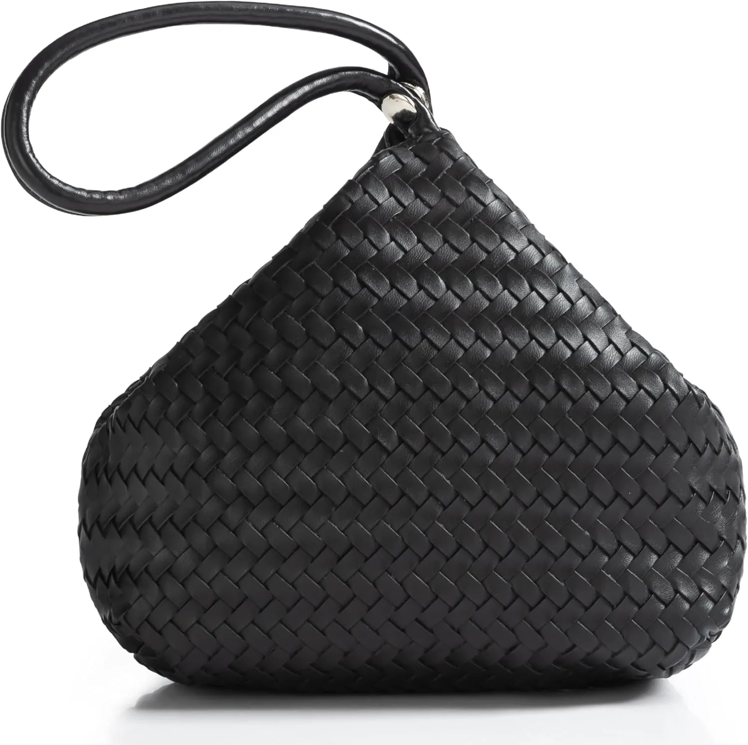 BABEYOND Clutch Purses for Women - Woven Purse Evening Bags Faux Leather Wristlet Handbag for Daily Party