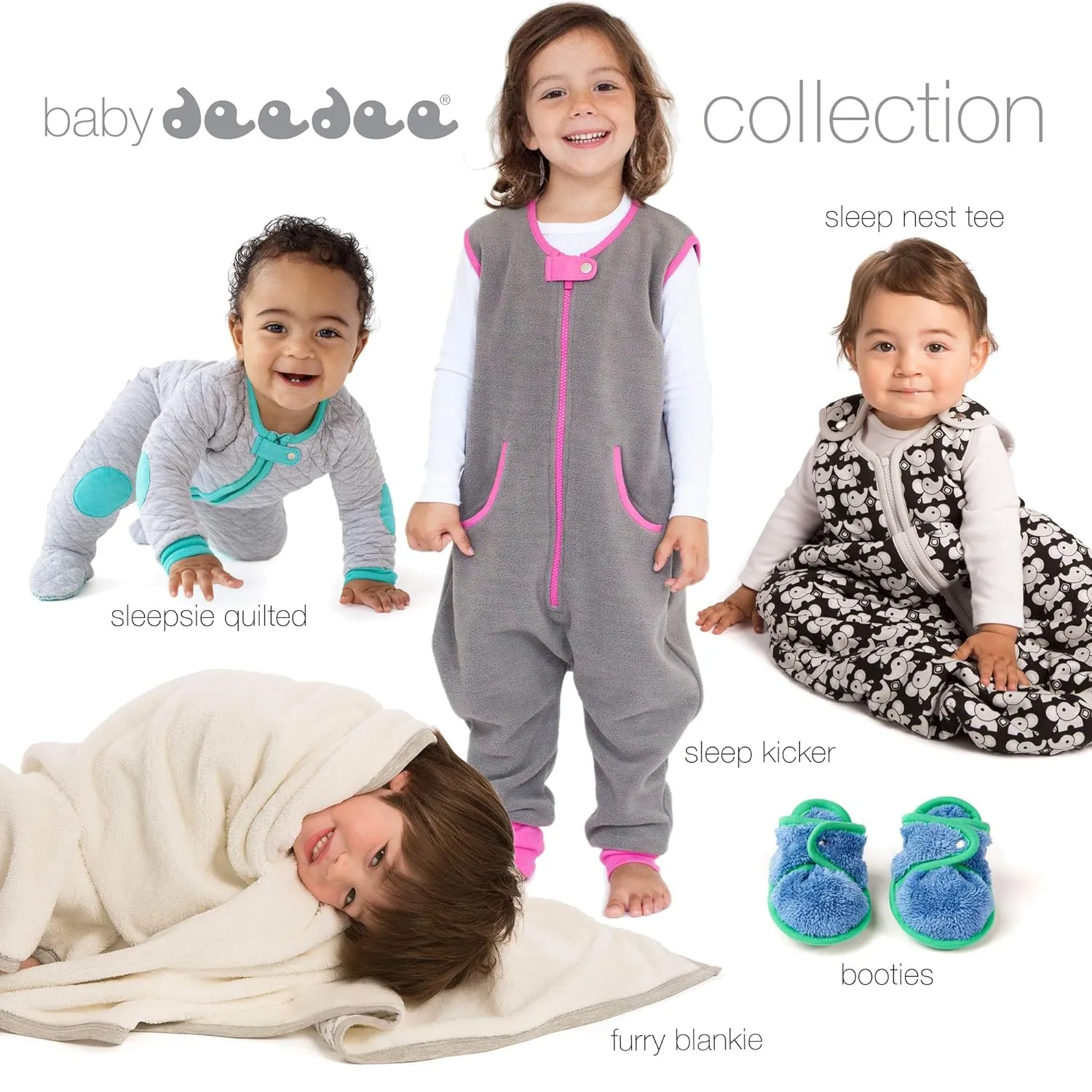 baby deedee Sleep Nest Teddy Baby Sleeping Bag, Fuzzy Dino, Large (18-36 Months)