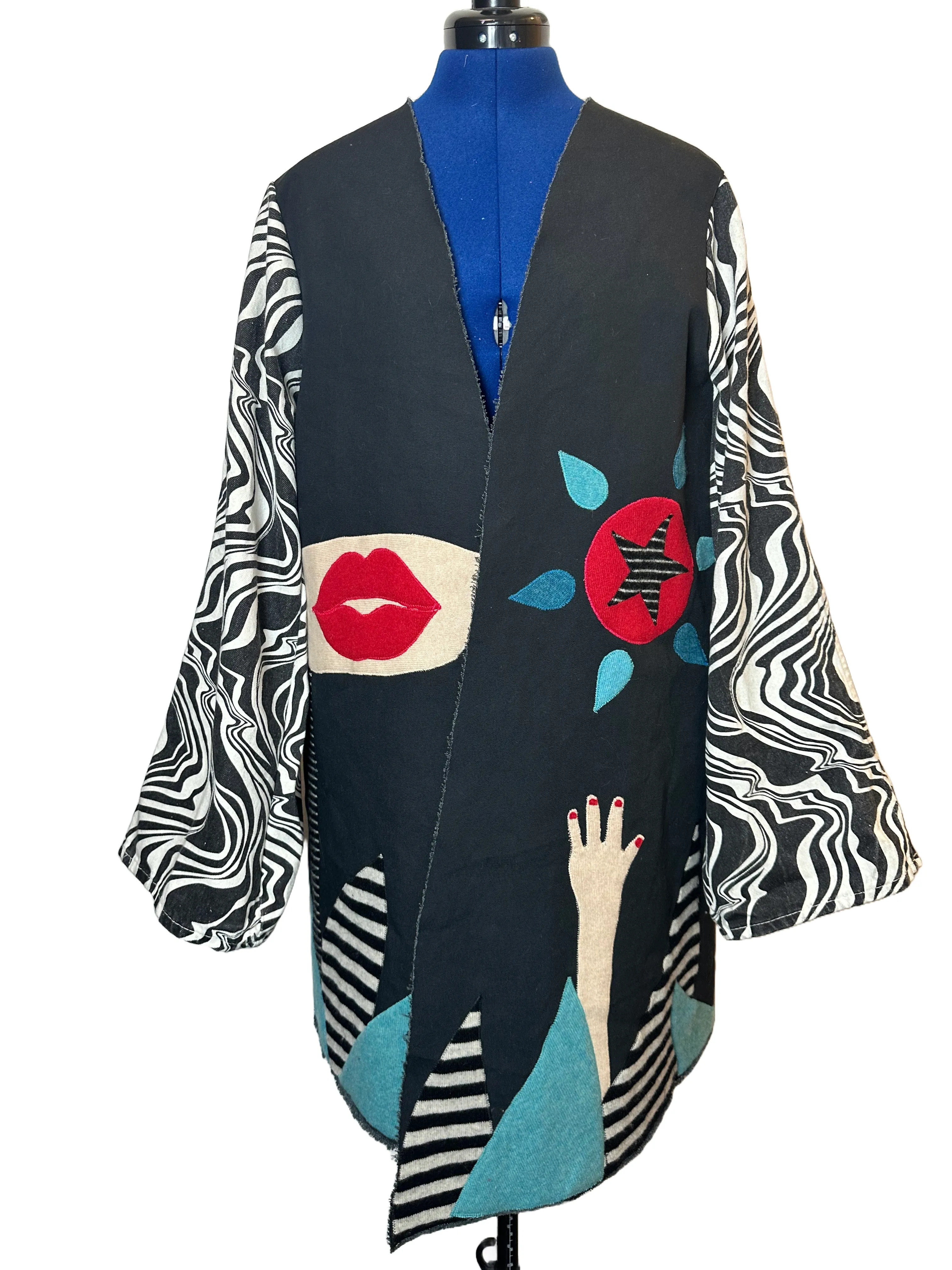 Badass Woman Canvas Jacket with Painting
