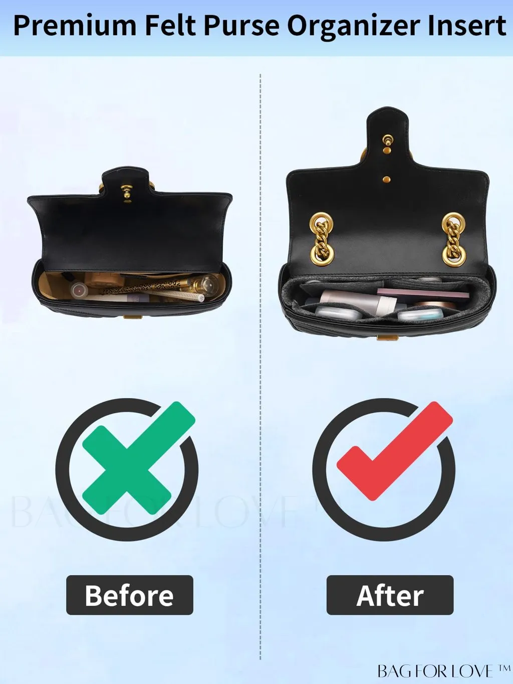 BagForLove - Streamlined Multi-compartment Bag with meticulous lining