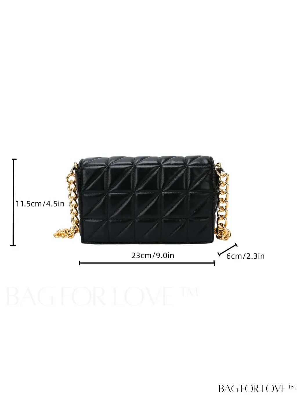 BagForLove - Streamlined Square Flap Bag with Chain Detailing