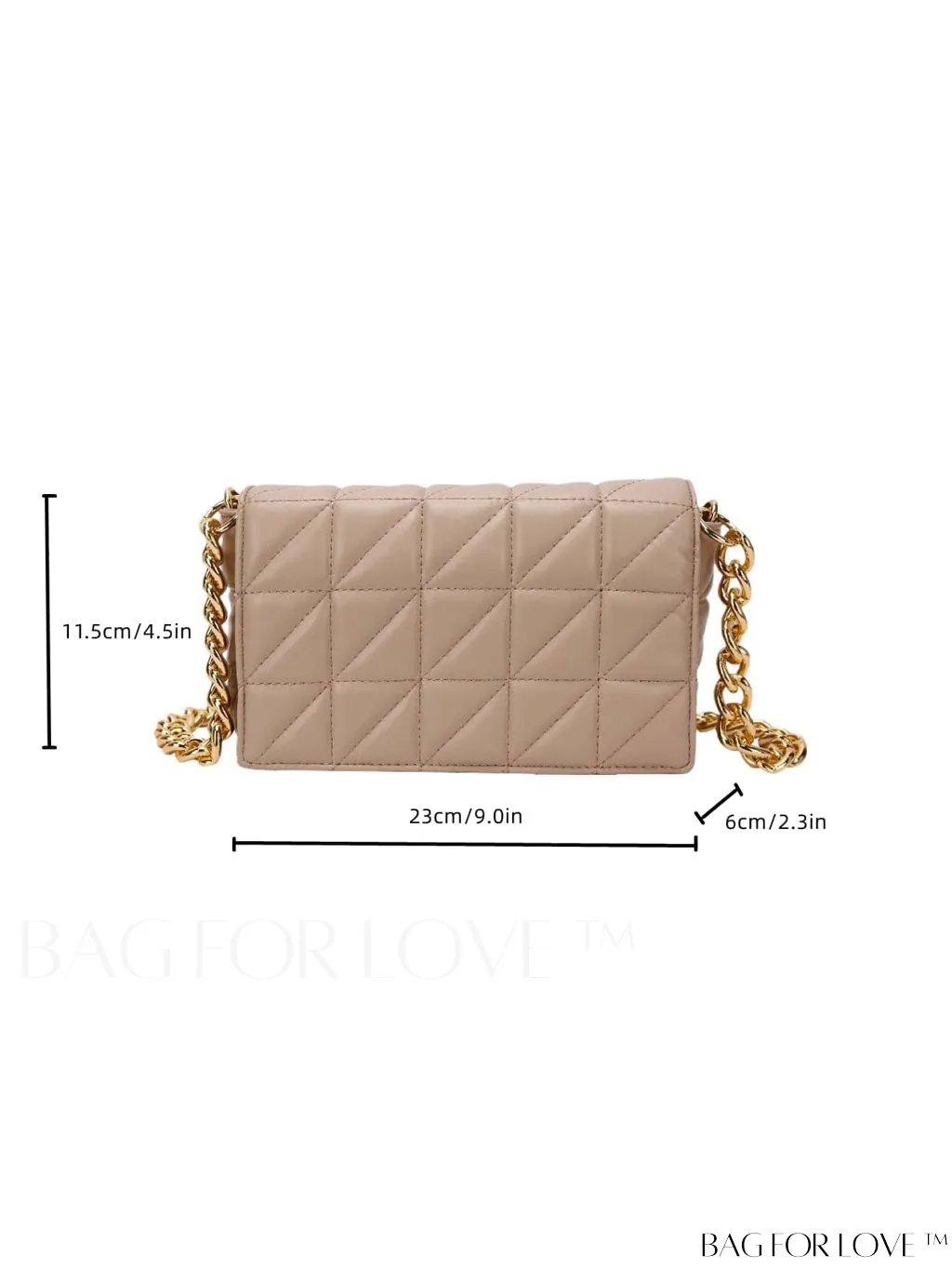 BagForLove - Streamlined Square Flap Bag with Chain Detailing