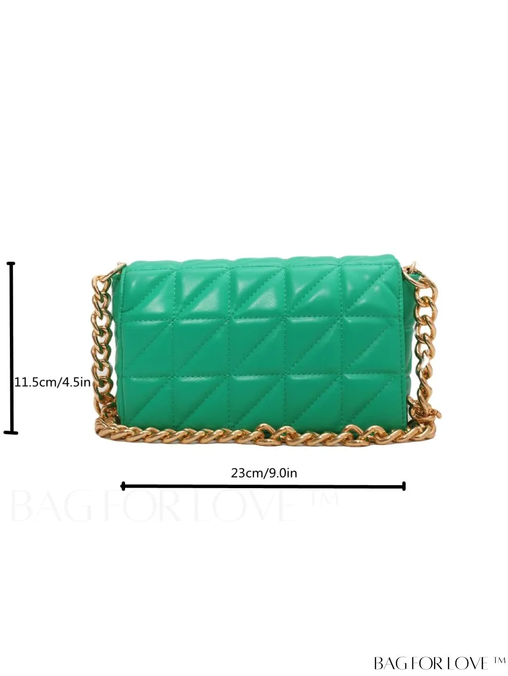 BagForLove - Streamlined Square Flap Bag with Chain Detailing
