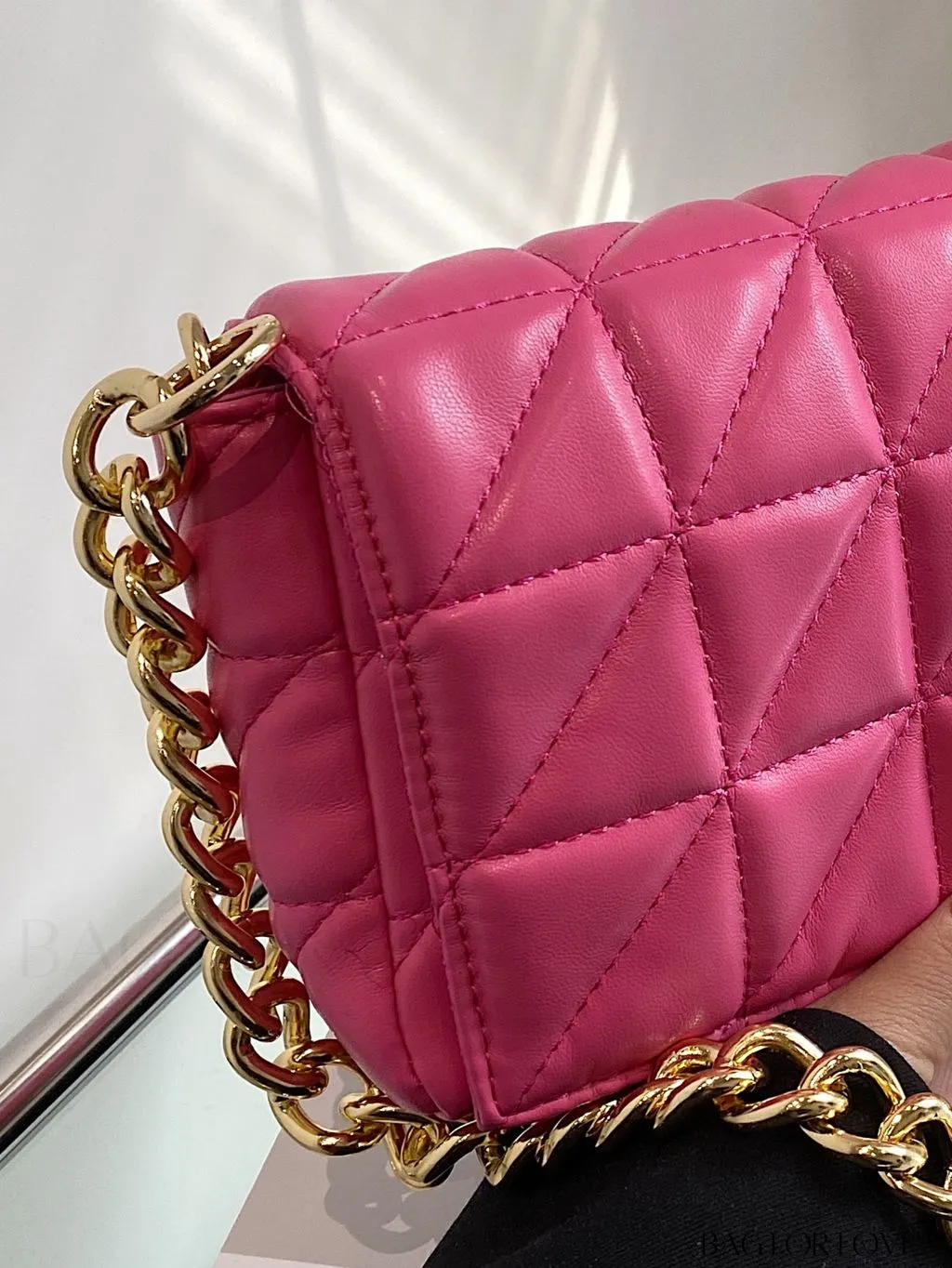 BagForLove - Streamlined Square Flap Bag with Chain Detailing