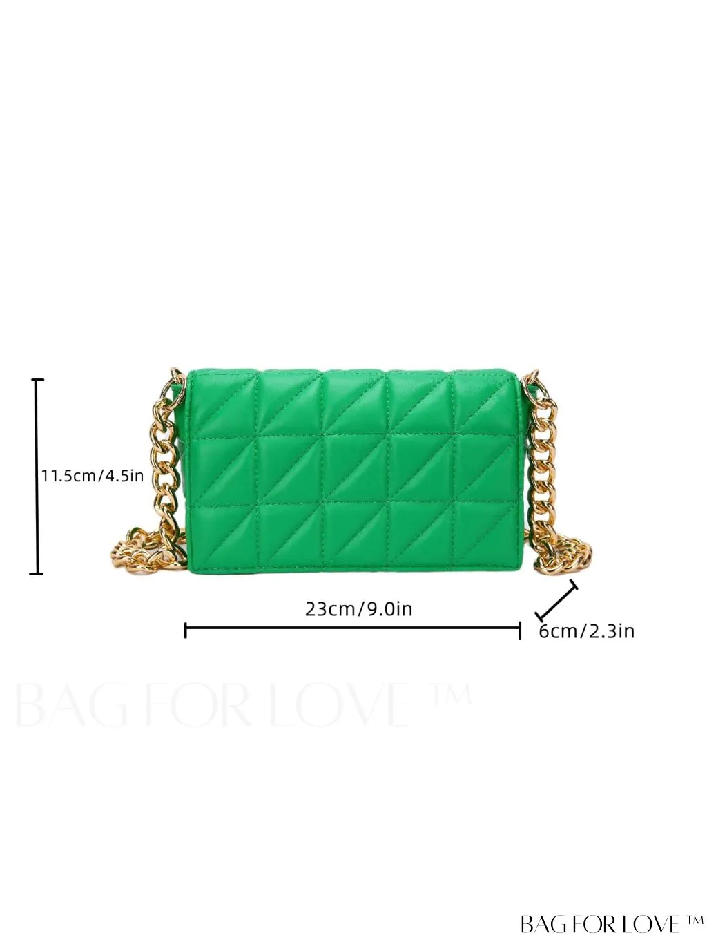 BagForLove - Streamlined Square Flap Bag with Chain Detailing