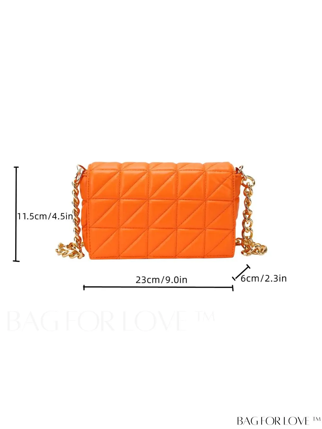 BagForLove - Streamlined Square Flap Bag with Chain Detailing