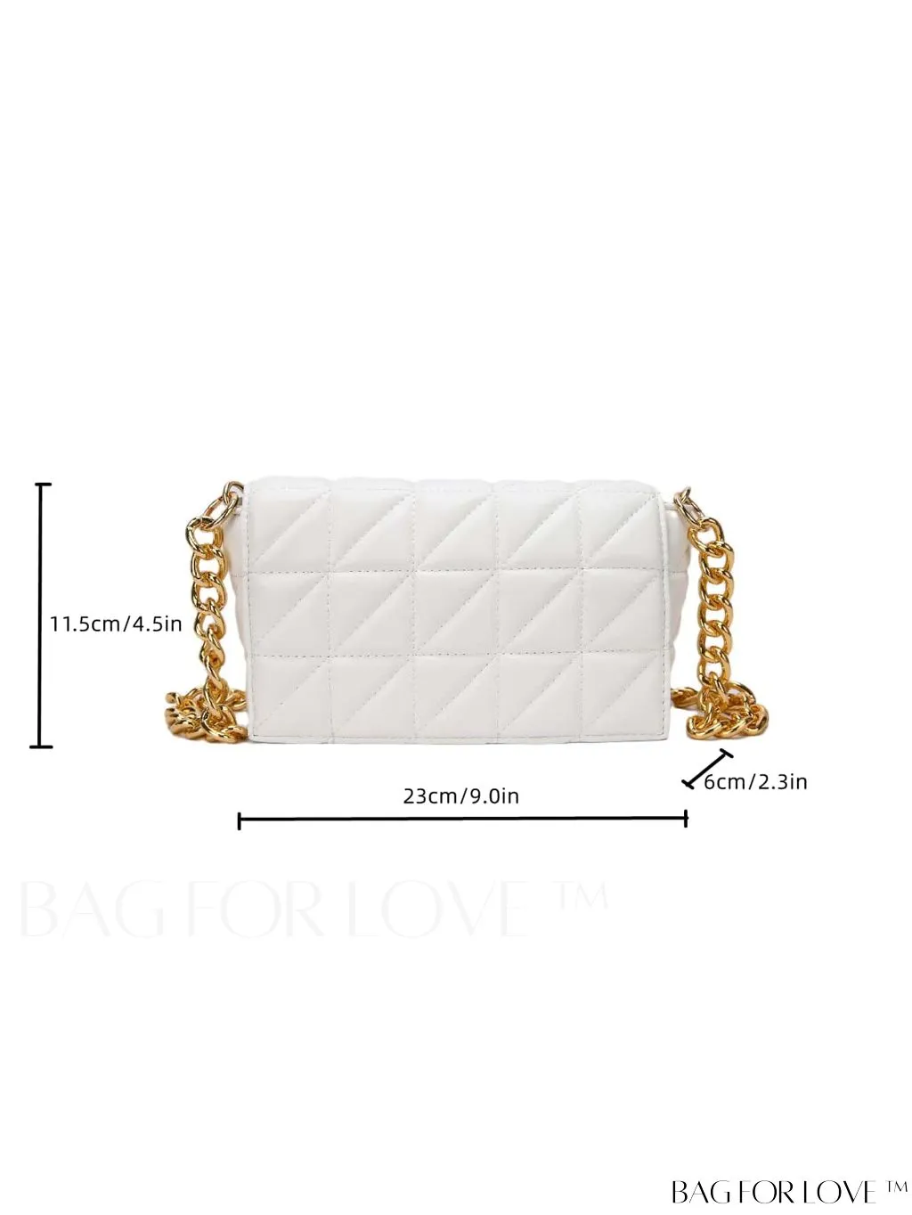 BagForLove - Streamlined Square Flap Bag with Chain Detailing