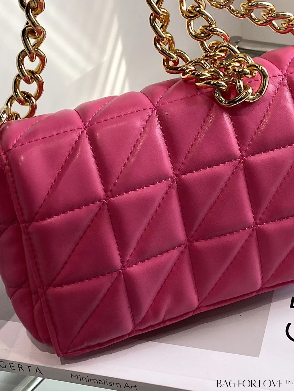 BagForLove - Streamlined Square Flap Bag with Chain Detailing