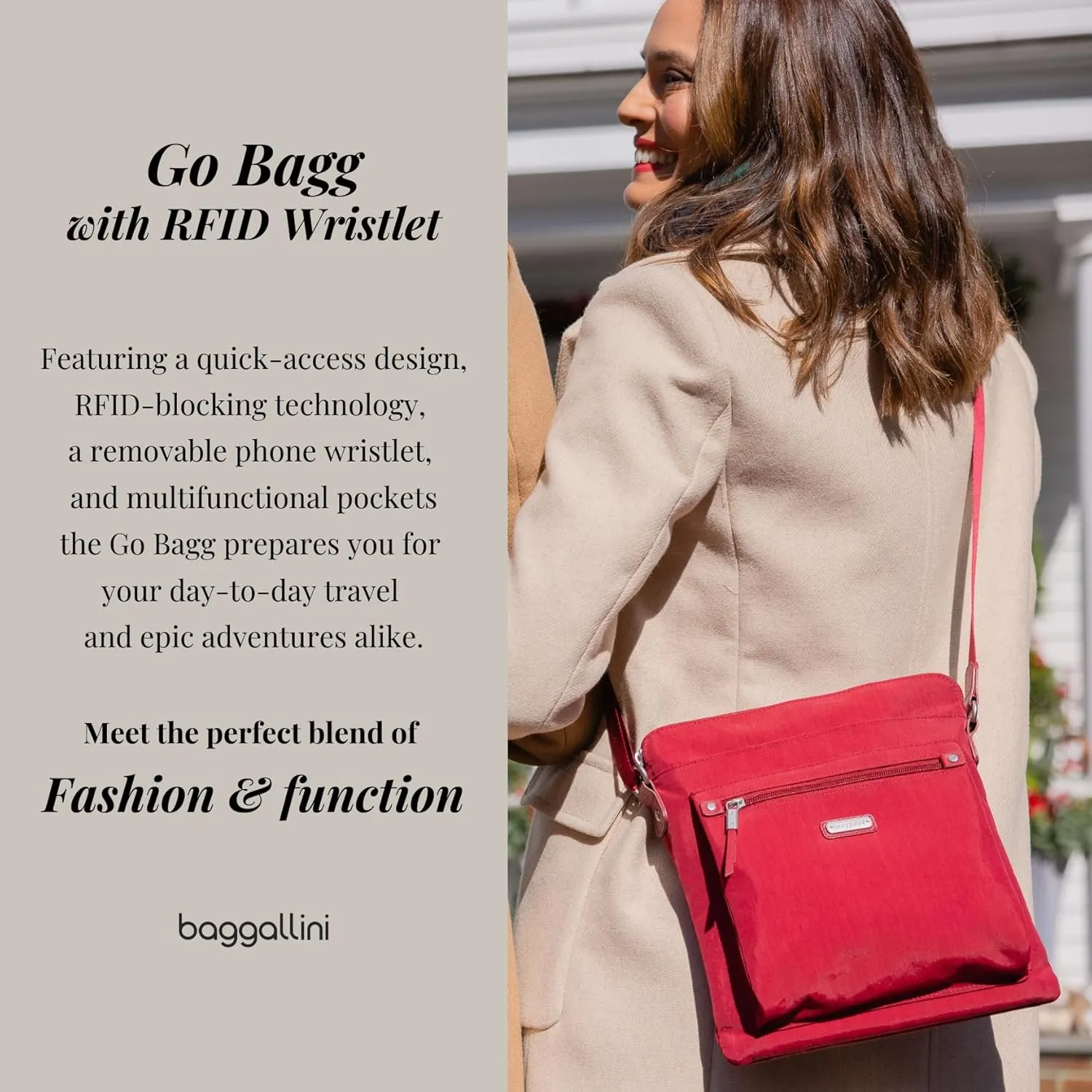 Baggallini Go Bagg with RFID Phone Wristlet