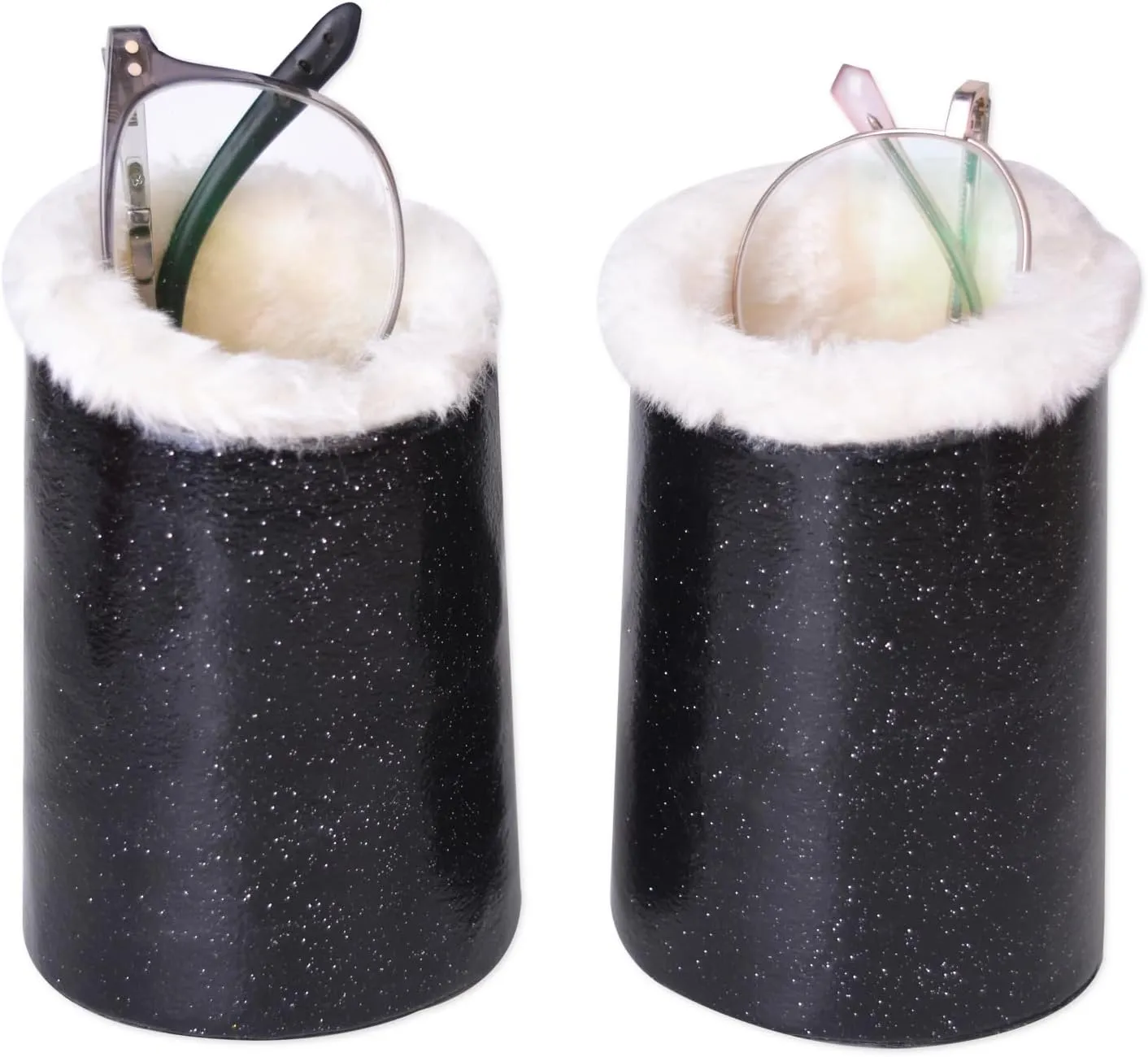 Baitaihem 2 Pack Plush Lined Eyeglasses Holder Stand Protective Glasses Holder For Desks Or Nightstands
