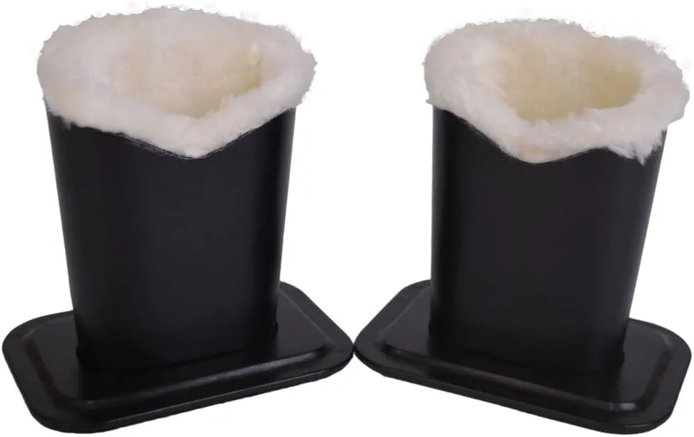Baitaihem Pack of 2 Plush Lined Eyeglasses Holder Stand Protective Glasses Case For Desks Or Nightstands