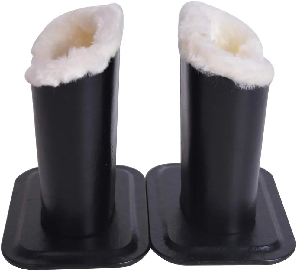 Baitaihem Pack of 2 Plush Lined Eyeglasses Holder Stand Protective Glasses Case For Desks Or Nightstands