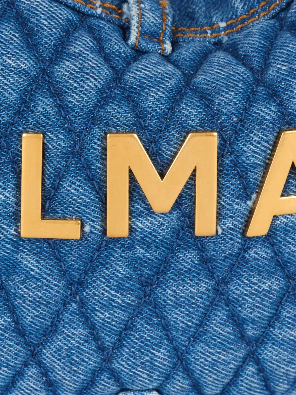 Balmain 1945 Soft Moon denim shoulder bag