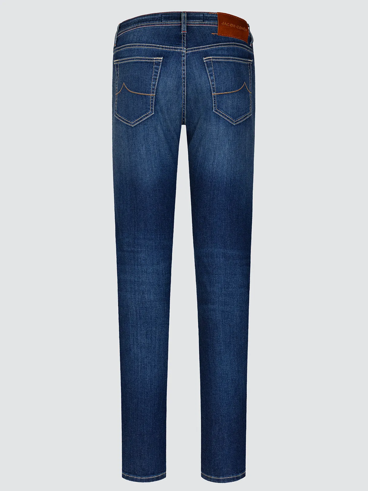 Bard Regular-Slim 5 Pocket Jeans in Medium Blue Super Stretch Denim