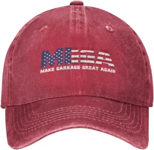 Baseball Cap Make Garbage Great Again Washed Denim Adjustable Fashion Unique Hat for Men Women