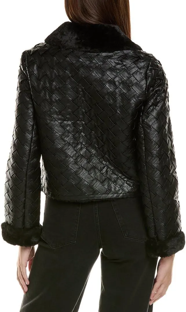 Basketweave Bomber Jacket