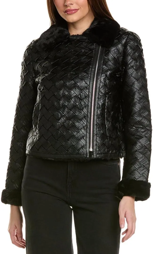 Basketweave Bomber Jacket