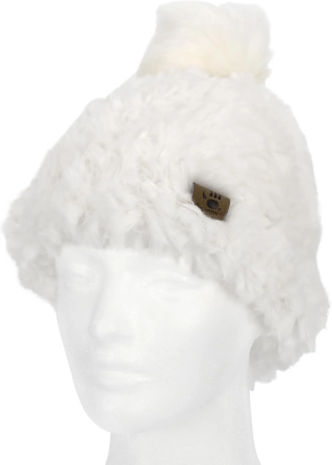 BEARPAW Women’s Cold Weather Super Soft Faux Fur Fashion Modern Winter Knit Warm Pom Hat with Oversize Multicolor Pom