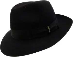 Beaver Fur Felt Hat - Black Medium Brim