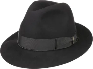 Beaver Fur Felt Hat - Black Medium Brim