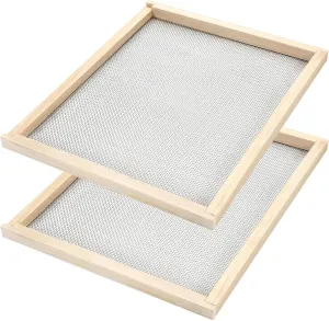 Beehive Inner Cover 10 Frame Ventilated Inner Cover Langstroth Style Beekeeping Ventilated Inner Cover Beehive Insulation Bee Hive Wooden Vented Beekeeping Tool Supplies (2 Pcs)