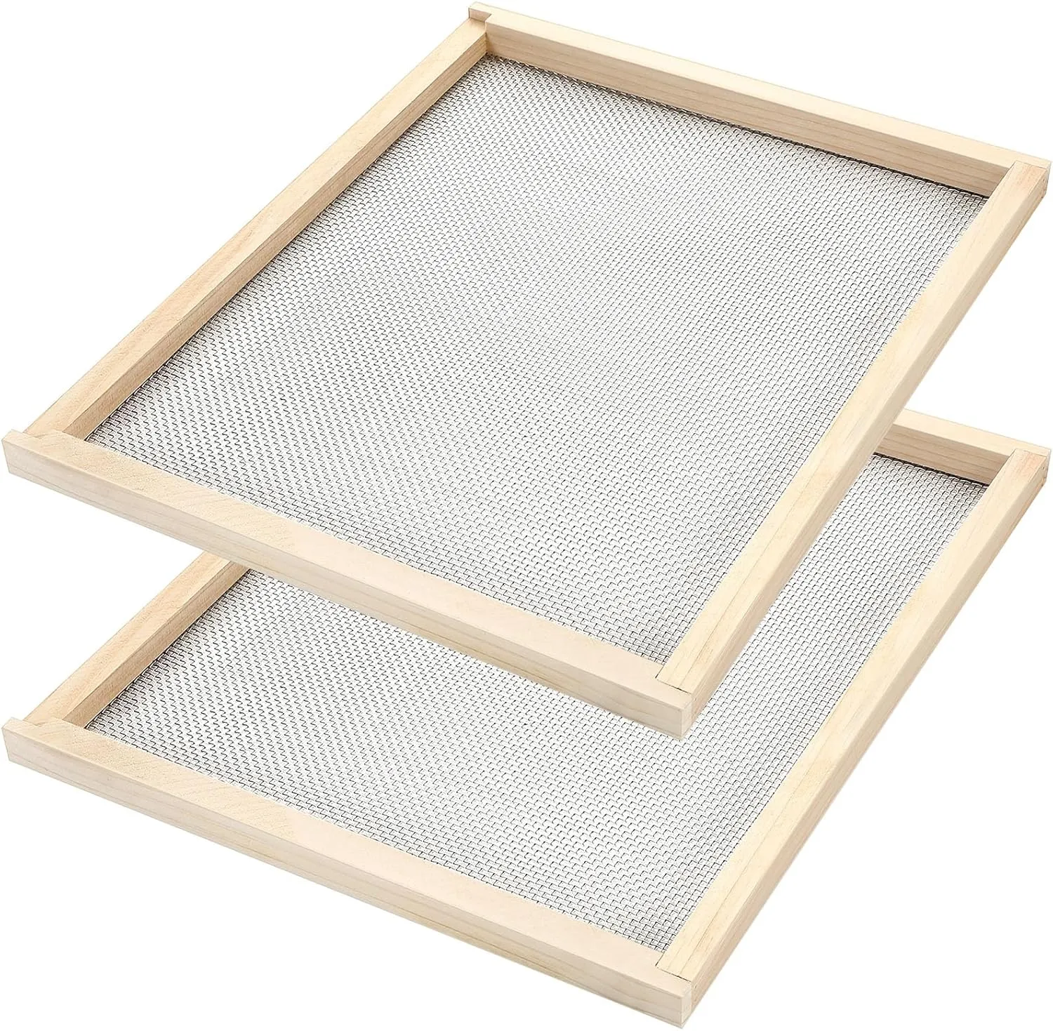 Beehive Inner Cover 10 Frame Ventilated Inner Cover Langstroth Style Beekeeping Ventilated Inner Cover Beehive Insulation Bee Hive Wooden Vented Beekeeping Tool Supplies (2 Pcs)