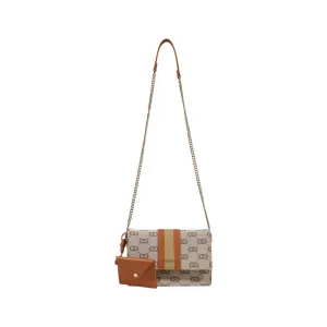 Beige Synthetic Handbag