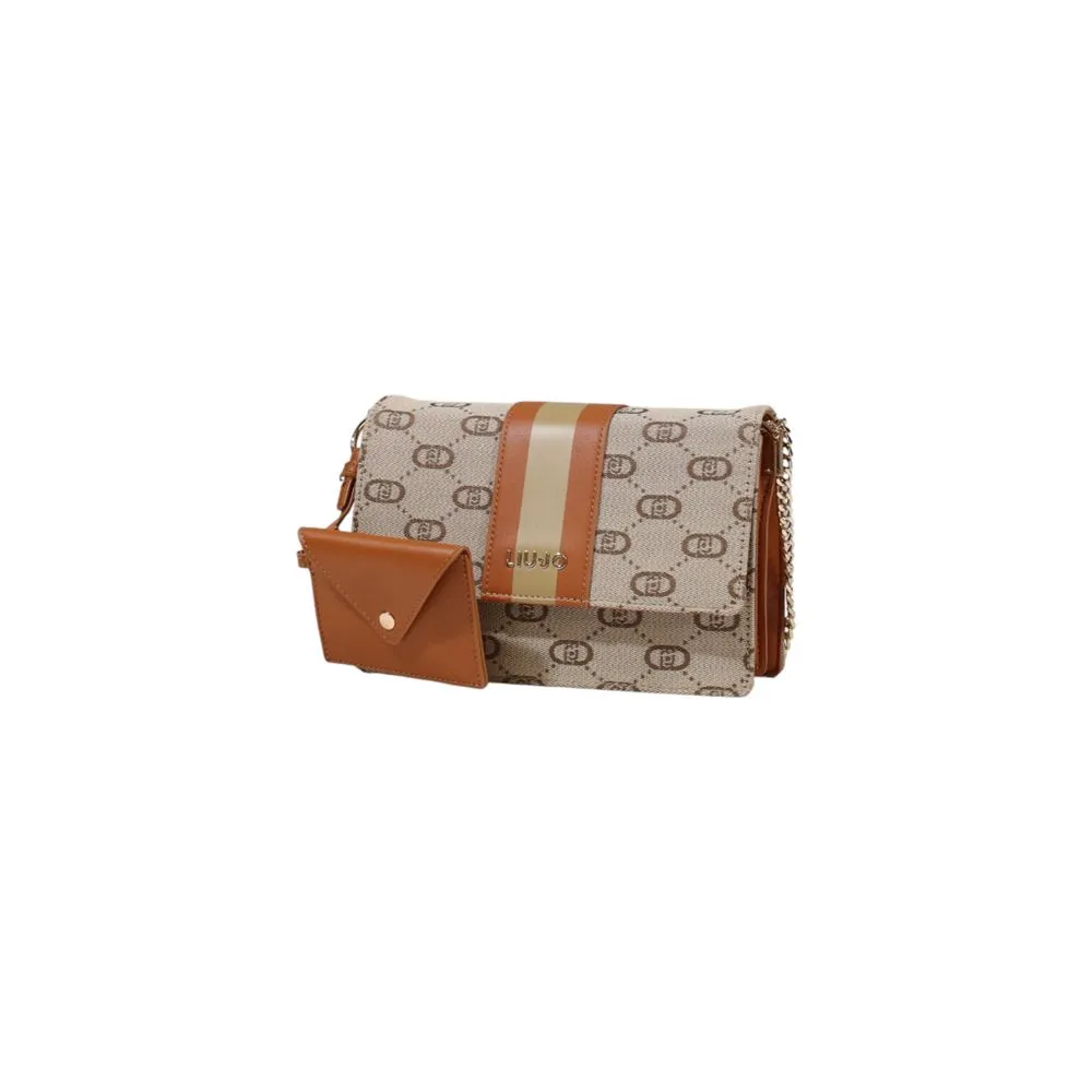 Beige Synthetic Handbag