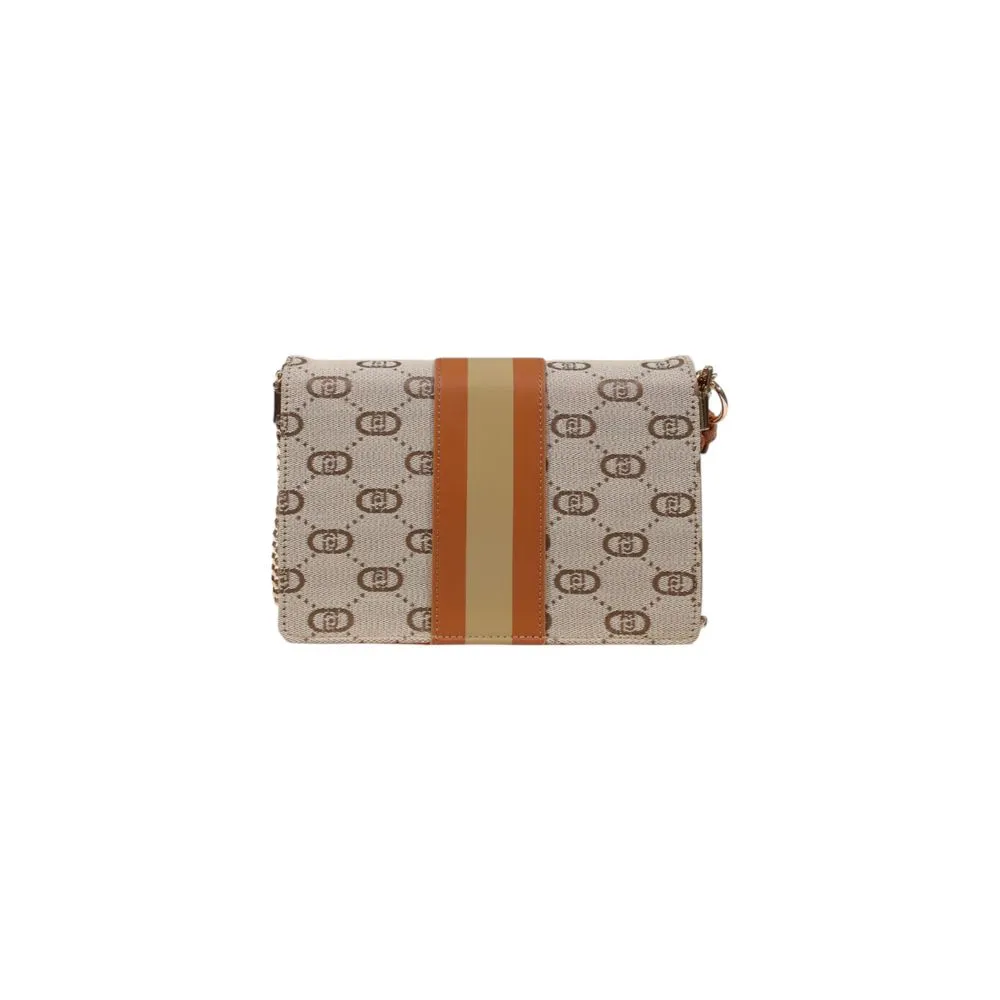 Beige Synthetic Handbag
