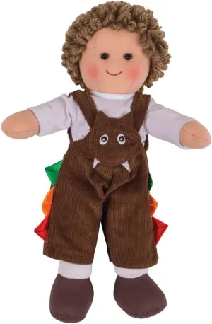 Bigjigs Toys Jack Rag Doll - Small Ragdoll, Soft Dolls for 1 Year Olds, Ideal First Doll, Baby Soft Toys, Plush Boy Bigjigs Doll, Toddler and Baby Toys