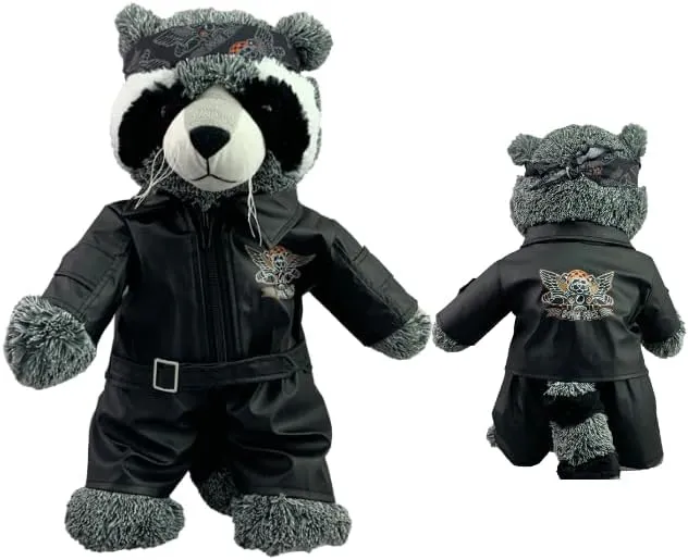 Biker Outfit for Stuffed Animals, King of The Road Teddy Bear Clothes Fits Most 14"-18" Soft Toys, Fun and Stylish Accessory Set for Your Plush Freinds