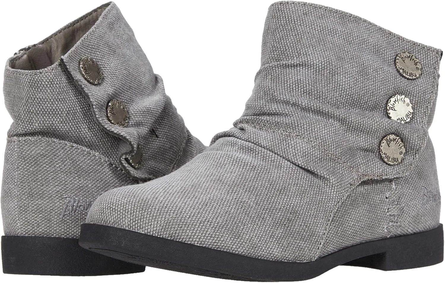 Blowfish Malibu Girl's Sugar (Toddler/Little Kid) Steel Grey Gaucho Canvas 6 Toddler M