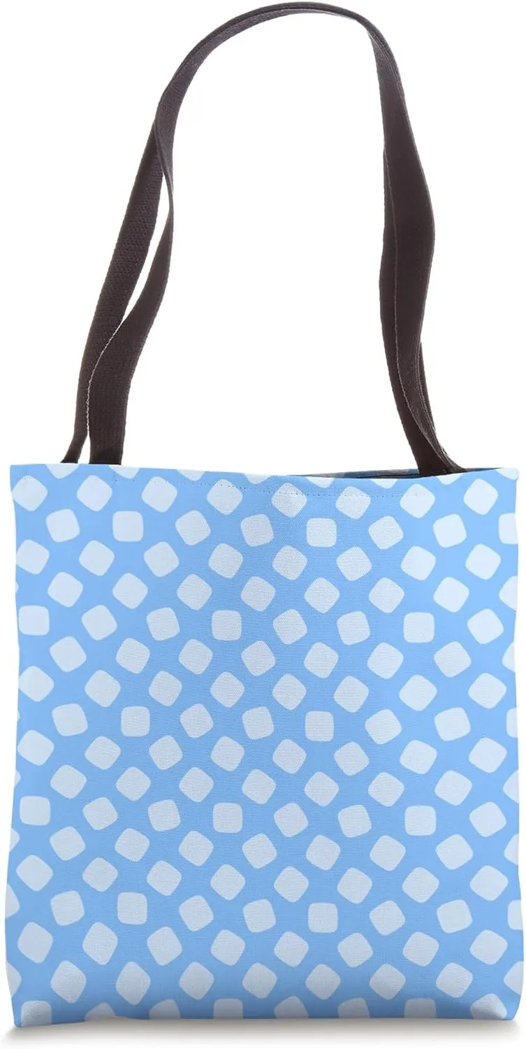 Blue Bubble Dew Drop Cube Rounded Square Airiness Pattern Tote Bag