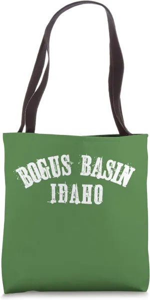 Bogus Basin Idaho Ski Skiing Snowboarding Skier Bold Rustic Tote Bag