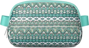 Bohemian Mini Belt Bag for Men Women Vintage Rustic Waist Packs Crossbody Bags Adjustable Strap for Hiking Cycling Running