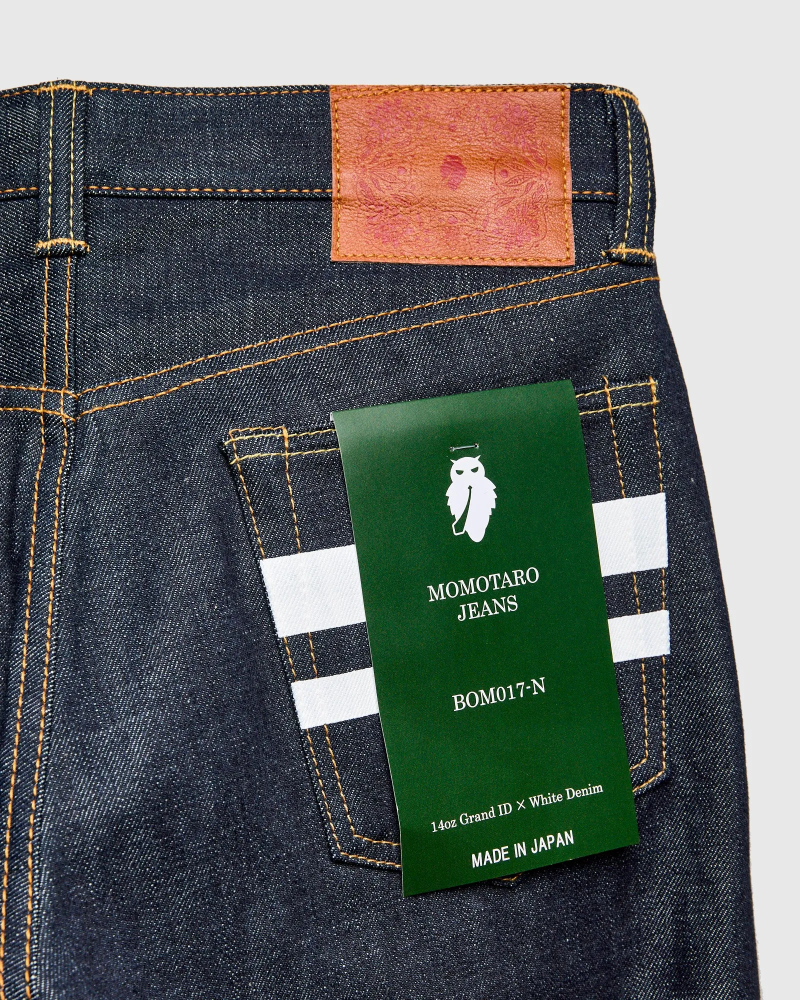 BOM017-N "Grand Indigo" 14oz Selvedge Denim - Natural Tapered Fit