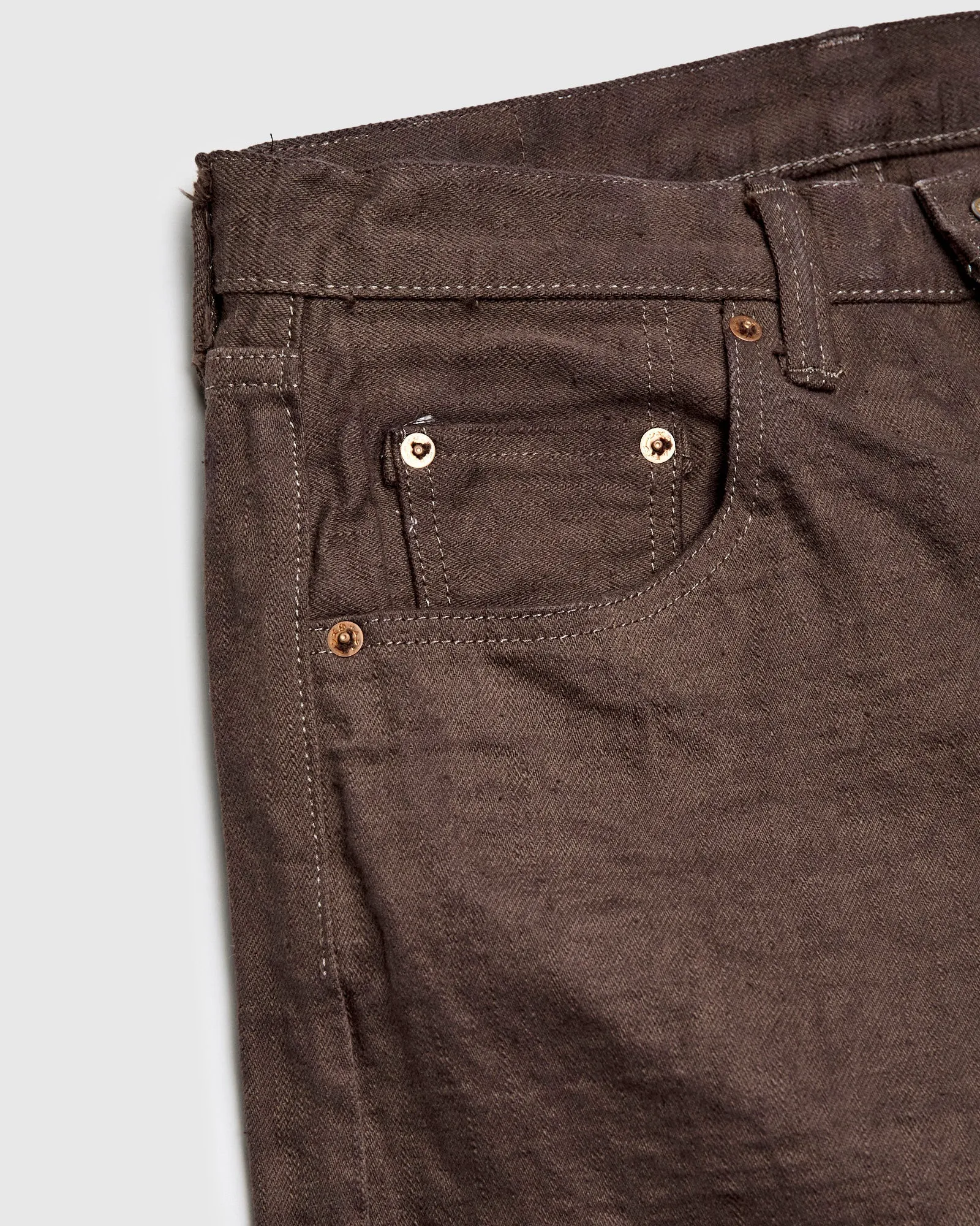 BOS211XX-KU "Shizen" 18oz Kuri Chestnut Selvedge Denim - Relaxed Tapered Fit